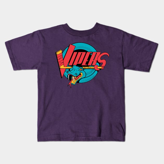 Detroit Vipers #12 Peter Ciavaglia FRONT & BACK Kids T-Shirt by HeyBeardMon